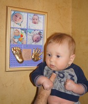 детские слепки ручек и ножек