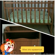 продам б/у детскую кроватку и комод с пеленальным столиком Костанай